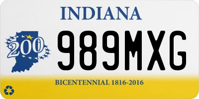 IN license plate 989MXG