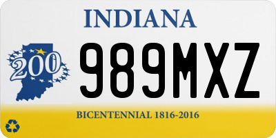 IN license plate 989MXZ