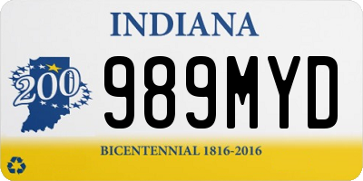 IN license plate 989MYD