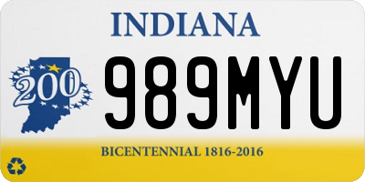 IN license plate 989MYU