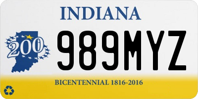 IN license plate 989MYZ