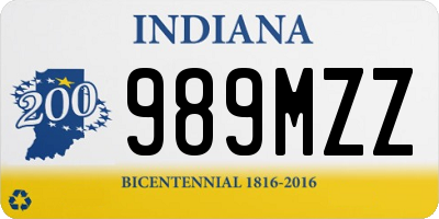 IN license plate 989MZZ