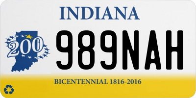 IN license plate 989NAH