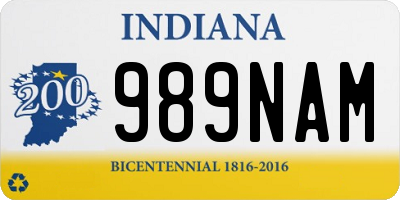 IN license plate 989NAM