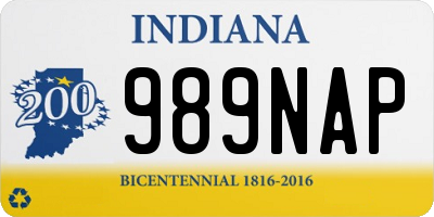 IN license plate 989NAP
