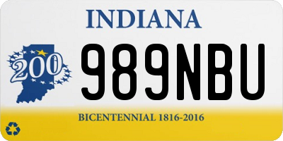 IN license plate 989NBU