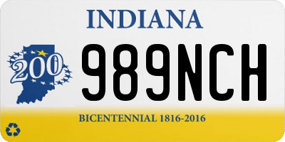 IN license plate 989NCH