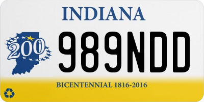 IN license plate 989NDD