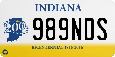 IN license plate 989NDS