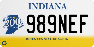 IN license plate 989NEF