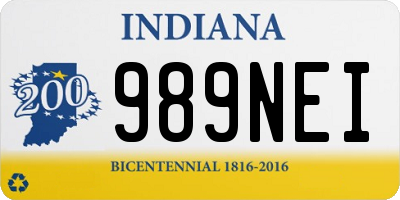 IN license plate 989NEI