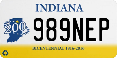 IN license plate 989NEP