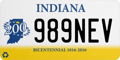 IN license plate 989NEV