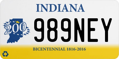 IN license plate 989NEY