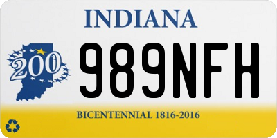 IN license plate 989NFH