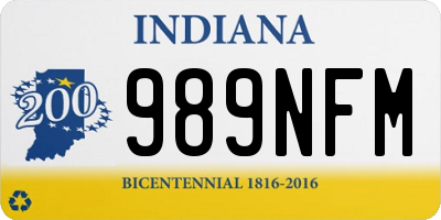 IN license plate 989NFM