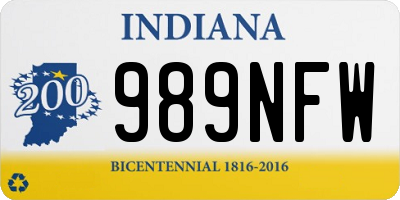 IN license plate 989NFW