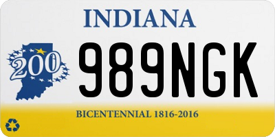 IN license plate 989NGK