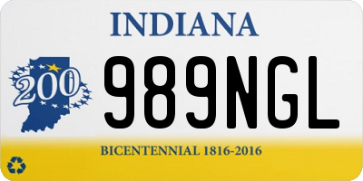 IN license plate 989NGL