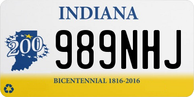 IN license plate 989NHJ