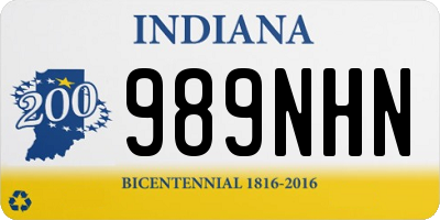 IN license plate 989NHN