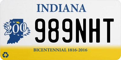 IN license plate 989NHT