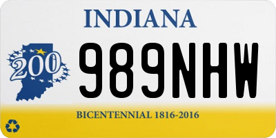 IN license plate 989NHW