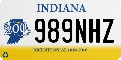 IN license plate 989NHZ