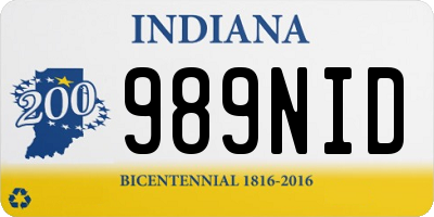 IN license plate 989NID