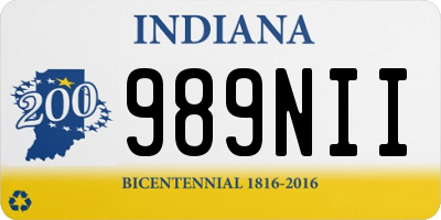 IN license plate 989NII