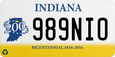 IN license plate 989NIO