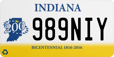 IN license plate 989NIY