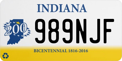 IN license plate 989NJF