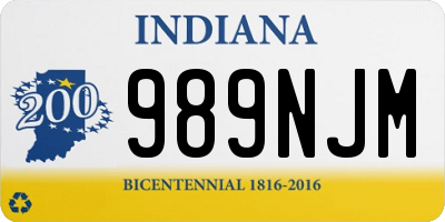 IN license plate 989NJM
