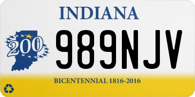 IN license plate 989NJV