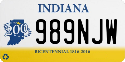 IN license plate 989NJW