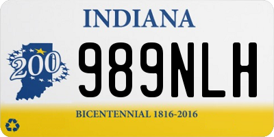 IN license plate 989NLH