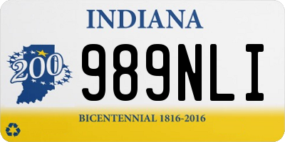 IN license plate 989NLI
