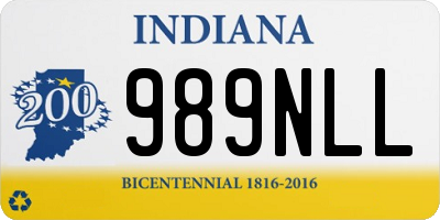 IN license plate 989NLL