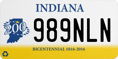 IN license plate 989NLN