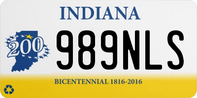 IN license plate 989NLS