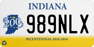 IN license plate 989NLX