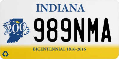 IN license plate 989NMA