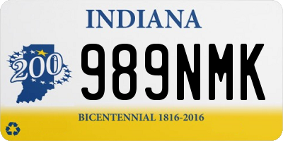 IN license plate 989NMK