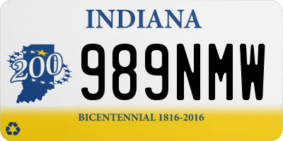 IN license plate 989NMW