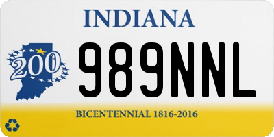IN license plate 989NNL