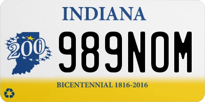 IN license plate 989NOM