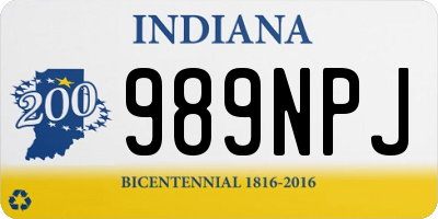 IN license plate 989NPJ