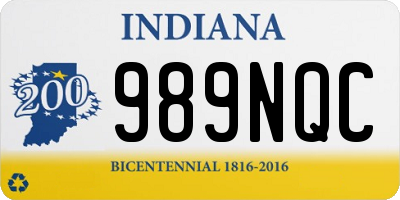IN license plate 989NQC