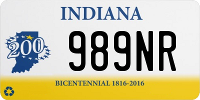 IN license plate 989NR